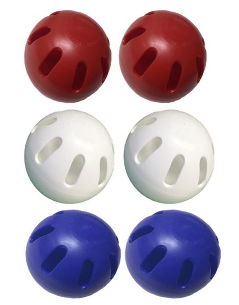 WIFFLEÂ® Ball U.S.A. Six Pack Set Includes - 2 Each Red, White and Blue Official Balls